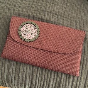 Handmade Ugandan purple clutch
